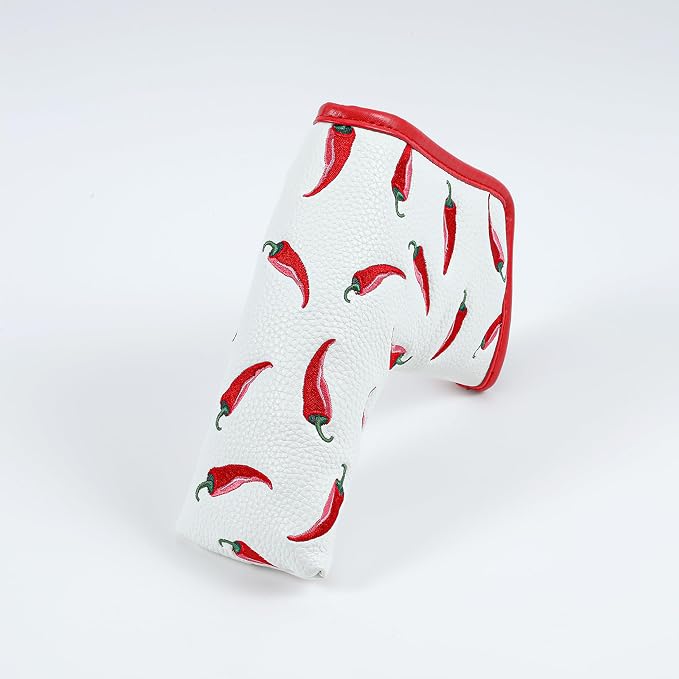Golf Club Headcover, Premium Leather Embroidery Mallet Putter Cover Blade Head - Image 5