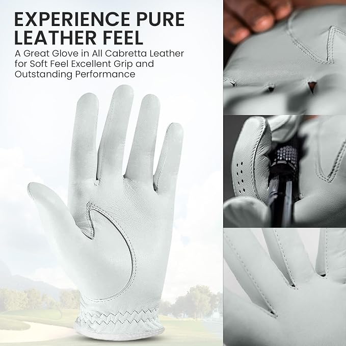 FINGER TEN Golf Gloves Women All Premium Cabretta Leather 1 Pack, Soft - Image 3