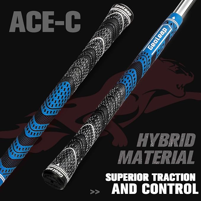 Geoleap Golf Grips Set of 13- Cord Rubber Compound Material, Hybrid Golf Club - Image 2