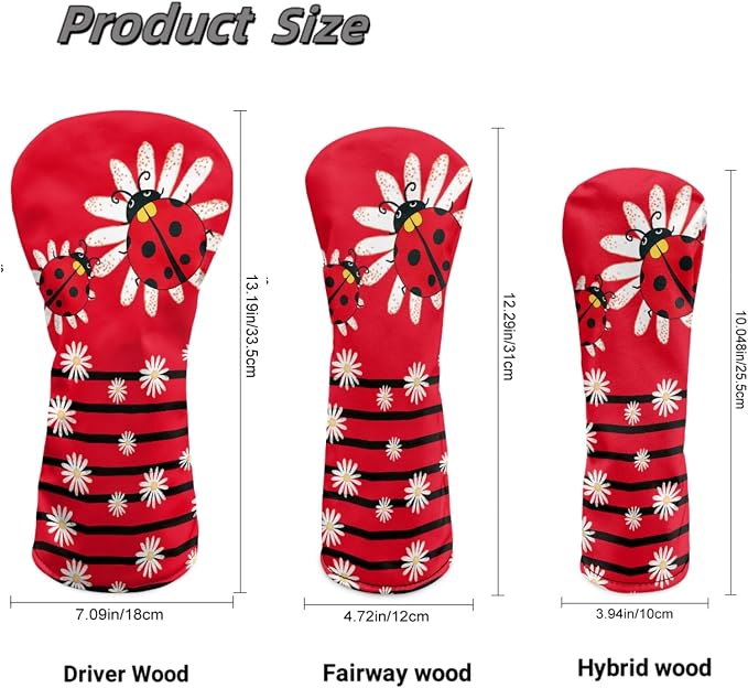 Golf Club Head Covers for Club Protective, Waterproof PU Leather Driver Fairway - Image 7
