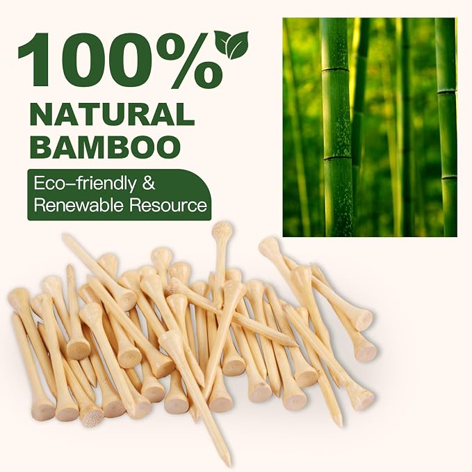 Guirnd 150PCS Professional Wooden Golf Tees 2 3/4 inch Biodegradable Bamboo - Image 3