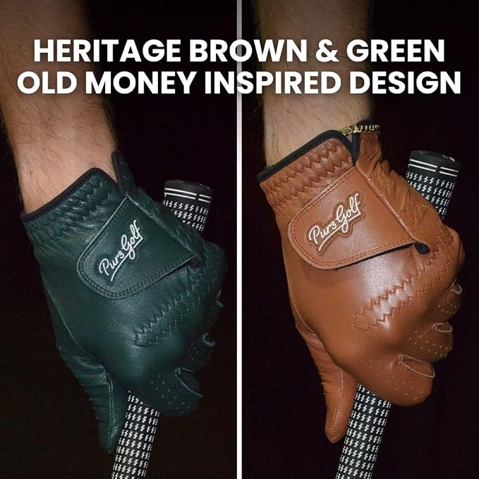 PUR3 Cabretta Leather Golf Gloves Men | 2 Pack Heritage Collection | Includes - Image 4