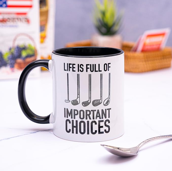 decorluxes Golf Gifts for Dad 11oz Ceramic Mug, Best Dad by Par Mug, Funny Golf - Image 6