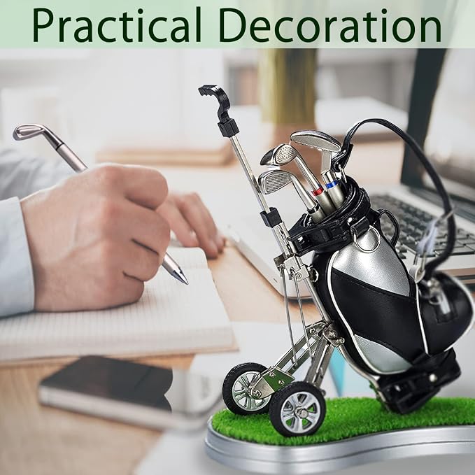 Gifts for Men, Golf Pen Holder Desk Accessories for Men Women Golfers, Birthday - Image 4