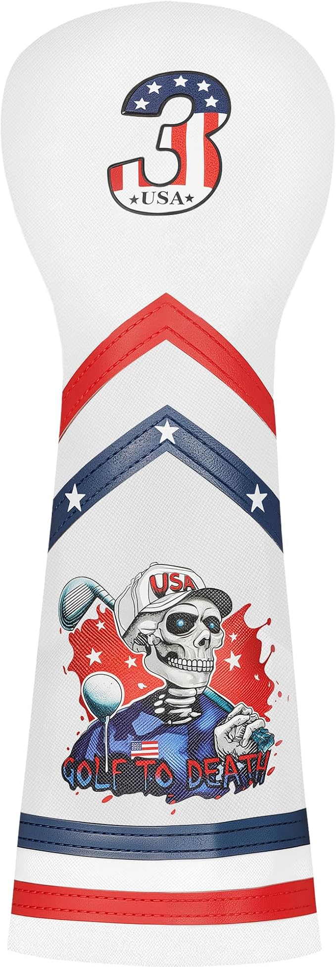 Golf Club Headcover for Drivers, Fairway Woods, Hybrid/Rescue Funny Style by WONXISEN