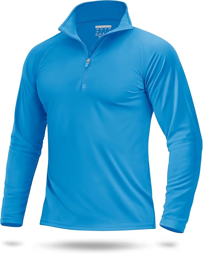 Boladeci Men's UPF 50+ Sun Shirts 1/4 Zip Long Sleeve SPF UV Protection by Boladeci