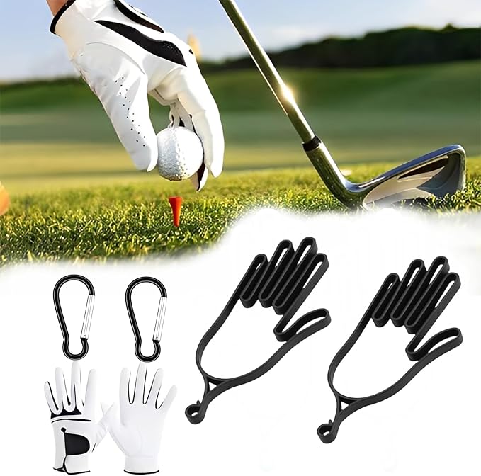 6 Pcs Golf Glove Holder with 6 Metal Hanging Hooks – Golf Glove Stretcher - Image 5