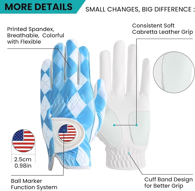 FINGER TEN Golf Gloves Men Right Handed Golfer Left Hand - Image 2