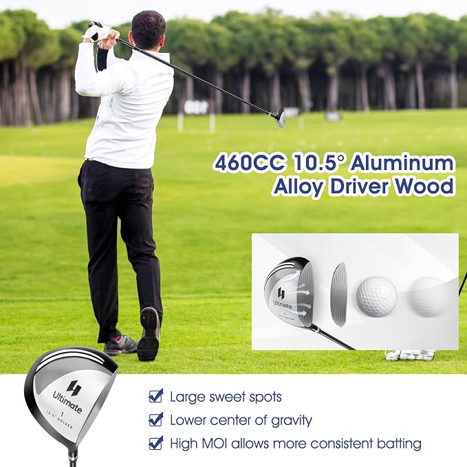ULTIMATE Men's Complete Golf Club Set – Right-Handed, 9/11-Piece Full Set - Image 2