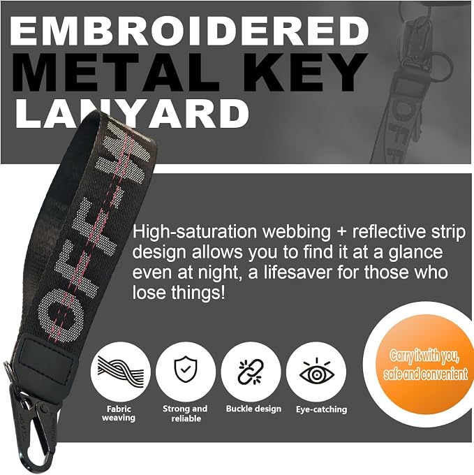Fashionable Car Key Chain, Fabric Wrist Strap - Image 3