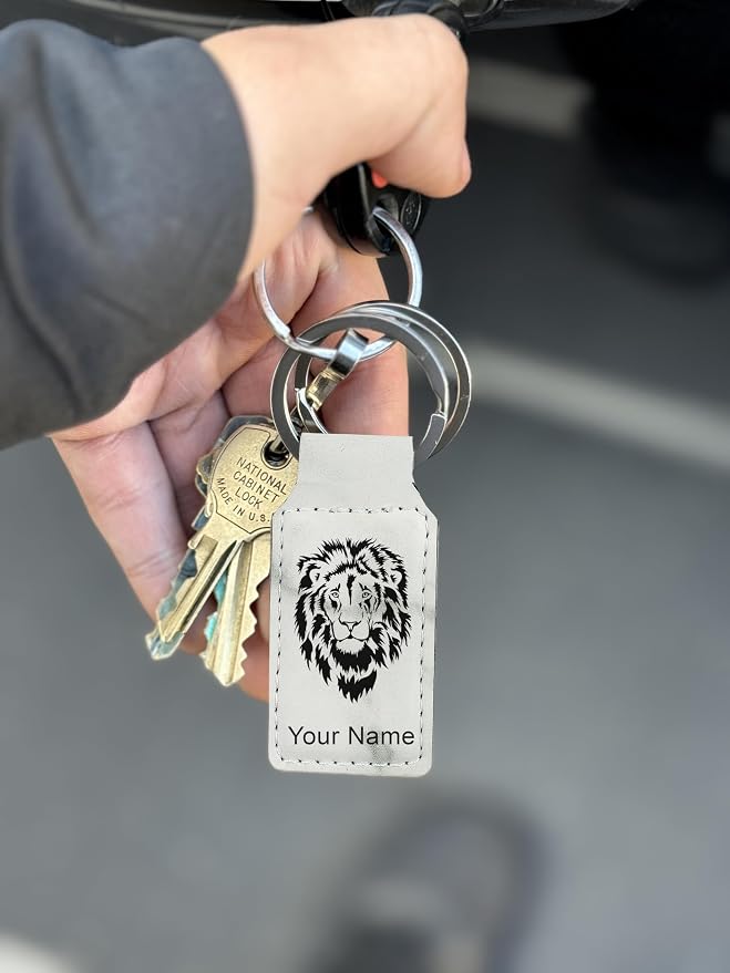 LaserGram Rectangle Keychain, Coat of Arms Germany, Personalized Engraving - Image 2