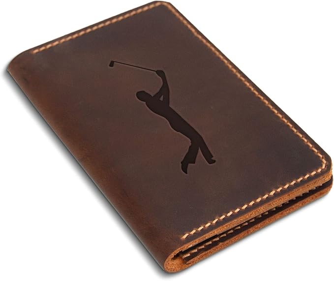 Leather Golf Scorecard Holder, Handstitched, Golf Gifts, Yardage Book Holder - Image 8