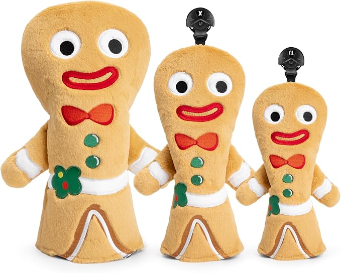 Golf Club Head Covers, Plush Gingerbread Man Golf Driver Covers Fairway Wood by AirclubGolf