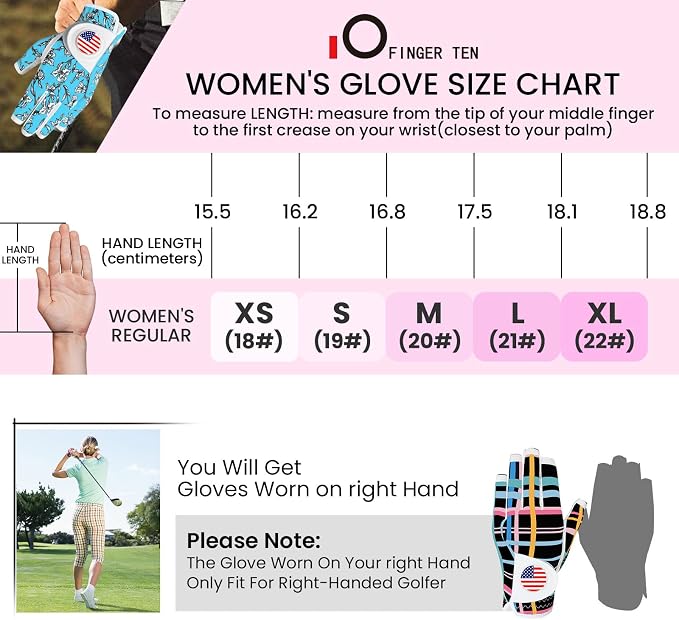 Golf Gloves Women with Ball Marker 2 Pack, Right Handed Golfer Left Hand - Image 6