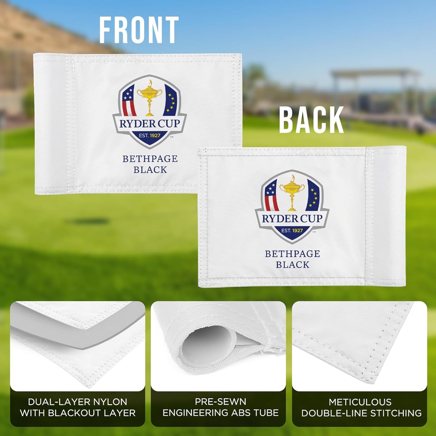 2025 Themed Mini Golf Flag, 8x6 Inch, Double-Sided Silk-Printed, Durable 420D Nylon, Ideal for Backyard Practice Putting Green