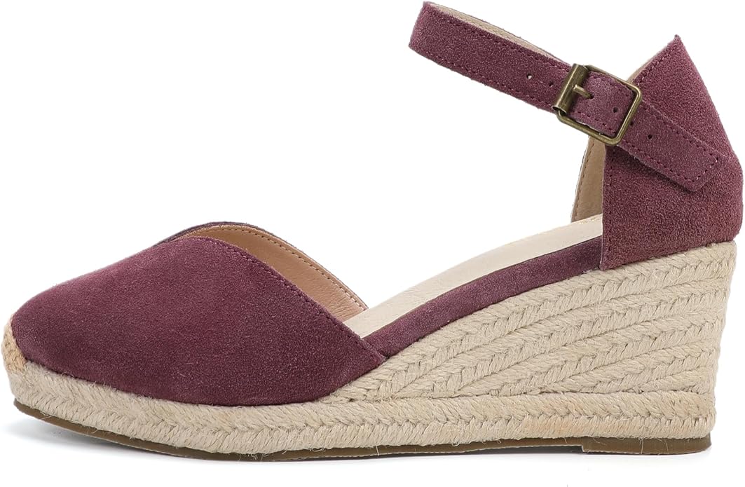 Platform Wedges Sandals for Women, Ankle-Strap, Cap Toe, Summer Espadrilles - Image 2