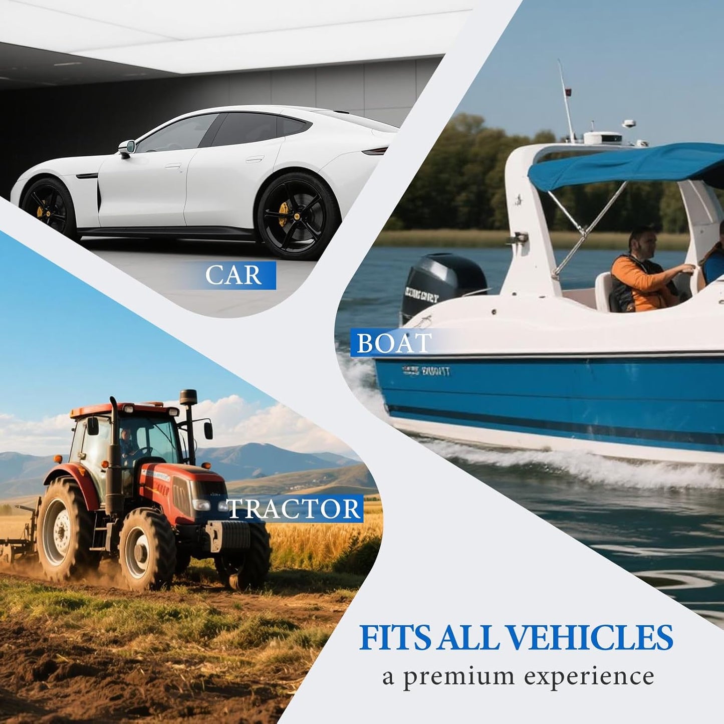 Hoffen Steering Wheel Spinner Sport Maneuvering Knob Cow Leather Cover Swivel Suicide Knob Universal Fit for Cars, Trucks, Boats (Beige)