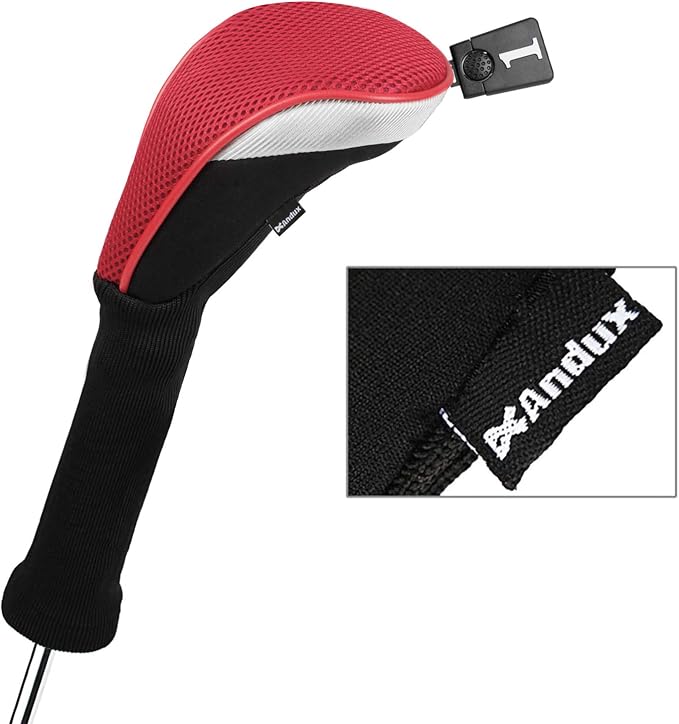 Andux 4pcs/Set Mesh Golf 460cc Driver Fairway Wood Club Head Covers Long Neck - Image 3