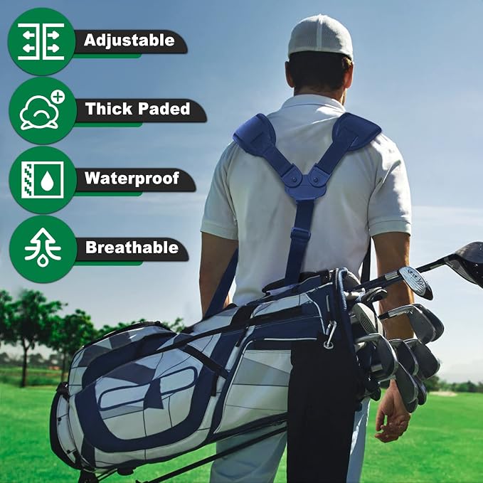 BIG TEETH Golf Bag Straps Swivel Backpack Straps Golf Bag Double Strap - Image 5