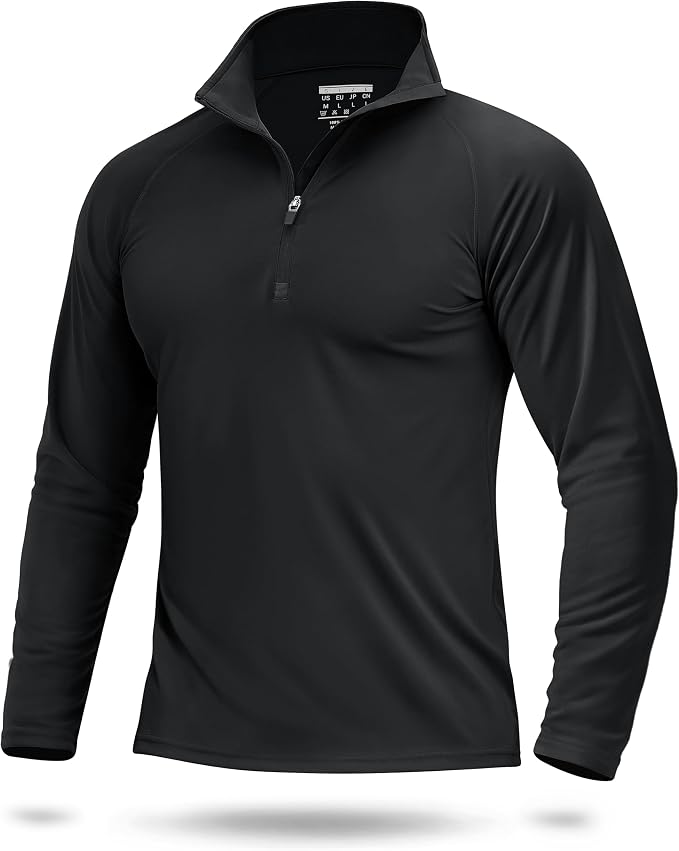 Boladeci Men's UPF 50+ Sun Shirts 1/4 Zip Long Sleeve SPF UV Protection by Boladeci