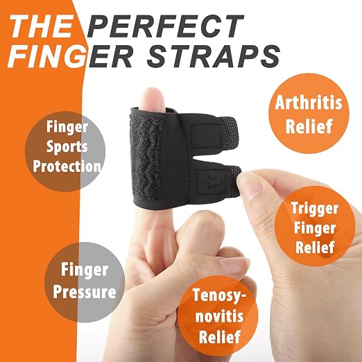2PCS Finger Splints – Adjustable Neoprene Finger Straps/Wraps - Image 2