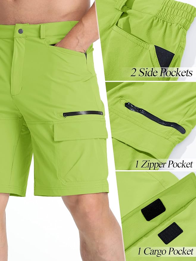 TACVASEN Men's Summer Outdoor Shorts Quick Dry Cargo Casual Work Hiking Shorts - Image 4