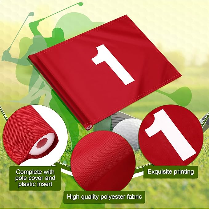 9 Pieces Large Numbered Golf Flags - Image 5