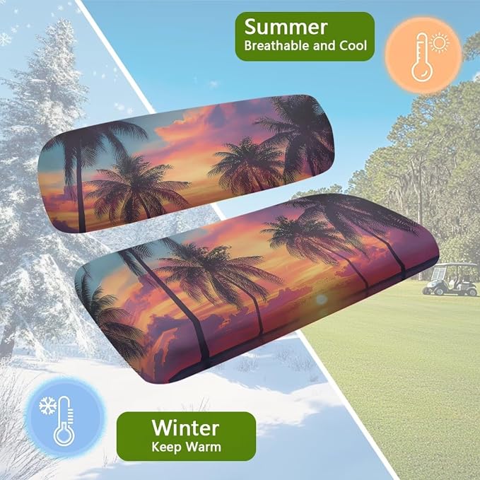 Fashion Print Golf Cart Seat Covers 2 Passenger Golf Cart Backrest Cover Golf - Image 5