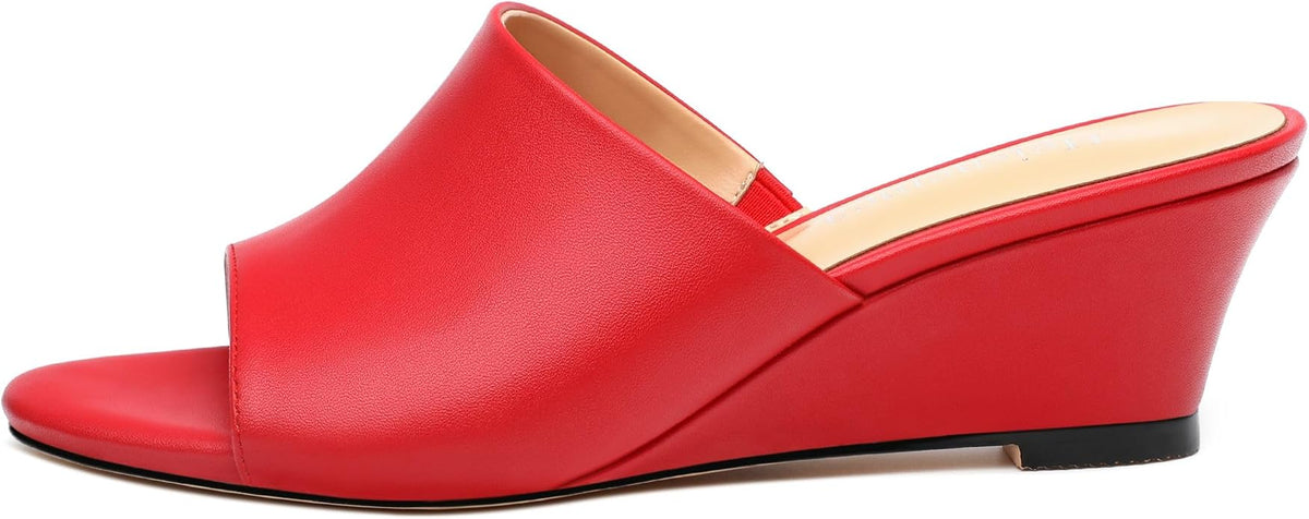 Wedge Sandals for Women Open Toe Wedge Heels Womens Matte High Heel Sandal - Image 2
