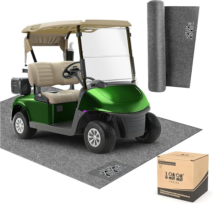 10L0L Golf Cart Garage Mat, Waterproof, Oil-Resistant, Anti-Slip Universal by 10L0L