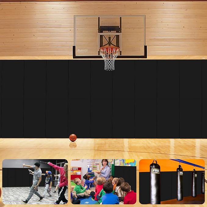 Gym Padding Wall Pads for Gym Wall Mats Basketball Wall Padding 2" Thick Foam by VANCL