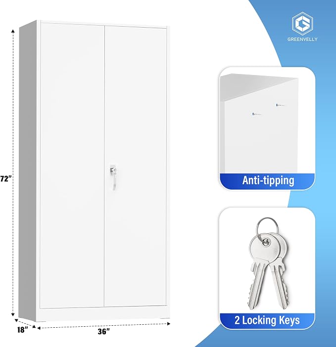 Greenvelly Metal Storage Cabinet - Image 3