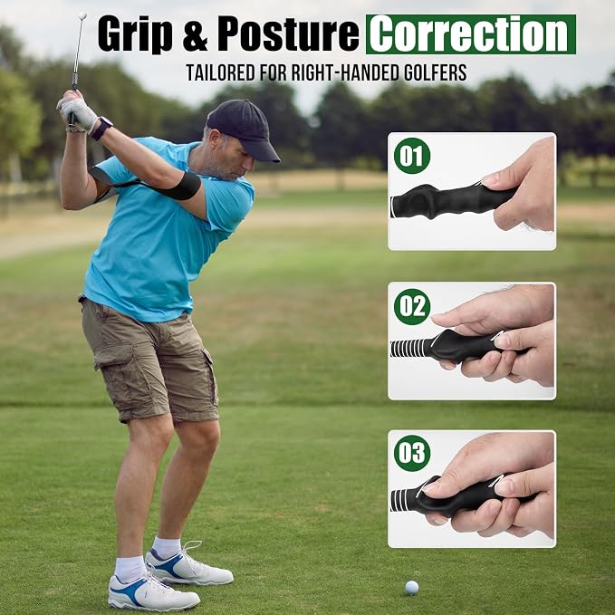 Retractable Golf Swing Training Aid, Golf Grip Trainer - Image 4