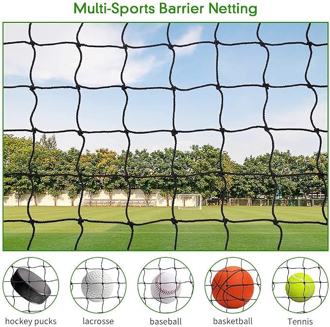 Baseball Softball Backstop Nets, Heavy Duty Sports Netting Barrier #18 Baseball - Image 4