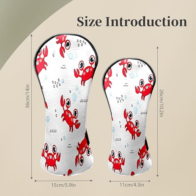 Premium Leather Golf Club Headcovers, Mango Pattern Fits Driver Hybrid Fairway - Image 3