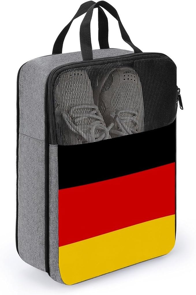 Reusable Portable Shoe Bag Germany Flag Lightweight Shoe Organizer - Image 3