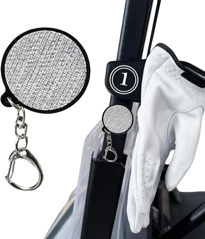 Magnetic Golf Glove Holder Clip – Strong Neodymium Magnet & Grip Pad – Attaches by Unknown