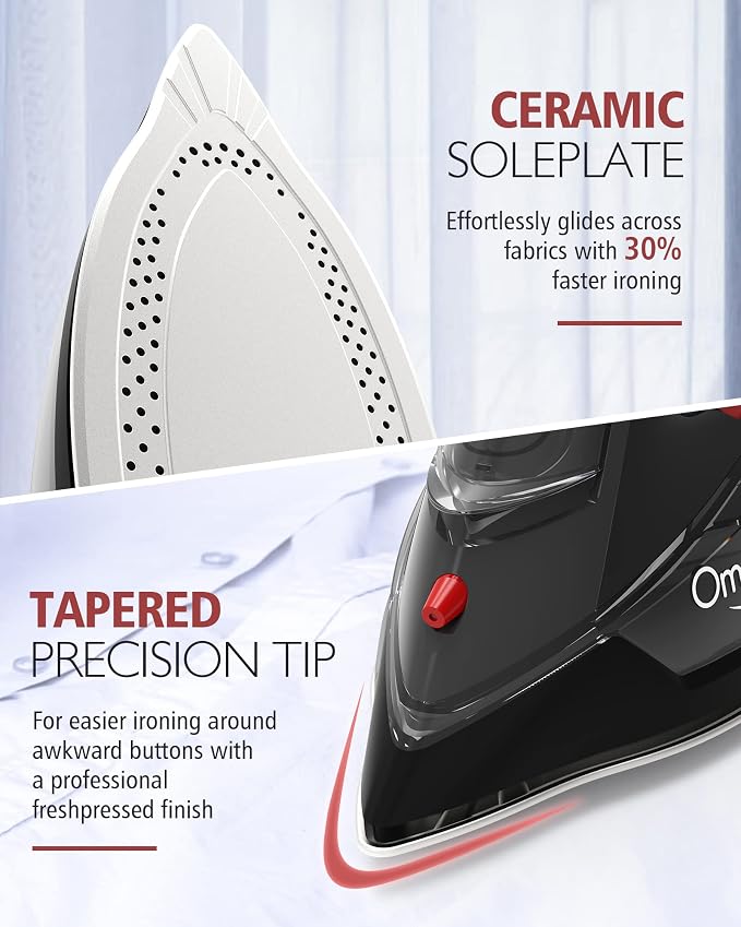 Cordless Iron for Clothes, 1500W Steam Iron - Image 8
