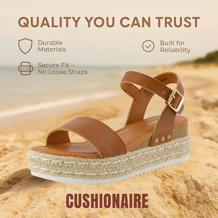 CUSHIONAIRE Melissa Espadrille Platform Sandals - Image 2