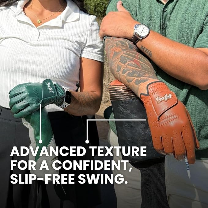 PUR3 Cabretta Leather Golf Gloves Men | 2 Pack Heritage Collection | Includes - Image 9