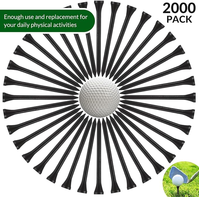 Mudder 2000 Pcs Bamboo Golf Tees Bulk Professional Golf Tees Reduce Friction - Image 6