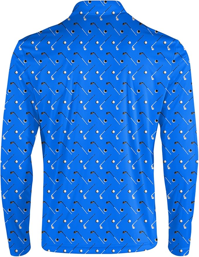 Men's Long Sleeve Golf Shirt Quick Dry 3 Button Work Fishing Outdoor Casual - Image 4