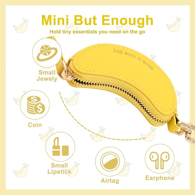 XSUIOY Orange Fruit Coin Purse Keychain Bag Charm, Mini Leather Coin Purse & - Image 4