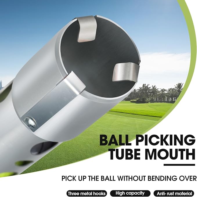 Golf Ball Shag Tube Professional Golf Ball Picker Upper Aluminum Golf Ball - Image 2
