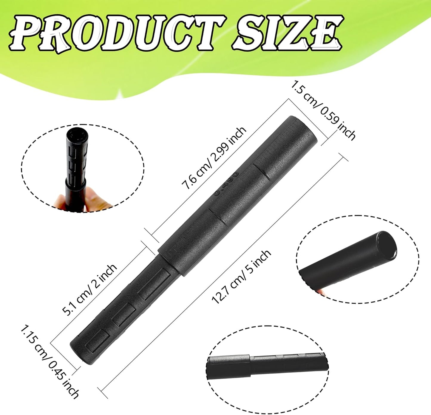 12 Pcs Golf Shaft Extensions Black Club Shaft Extension Rod Carbon Fiber Extender Stick for Golf Club Putters Parts