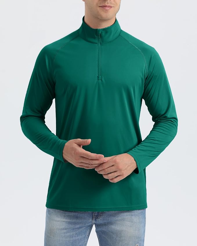 Boladeci Men's UPF 50+ Sun Shirts 1/4 Zip Long Sleeve SPF UV Protection - Image 2