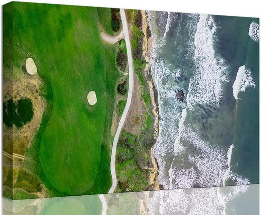 Half Moon Bay Golf Links in San Francisco California Wall Art by chenchenArt