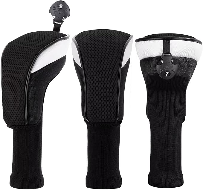 Golf Club Head Cover for Driver Fairway Hybrid 3 Pcs Woods Headcovers, Golf - Image 4