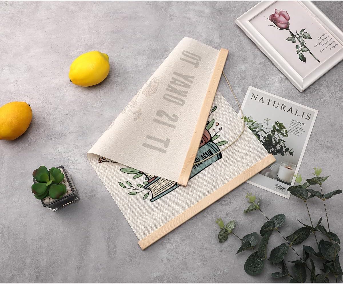 Inspirational Boho Poster Hanger, Positive Affirmations Wall Decor, Educational Posters Wall Art Wall Hanging Banner Classroom Counseling Therapy Office Nursery Apartment Bedroom Decor