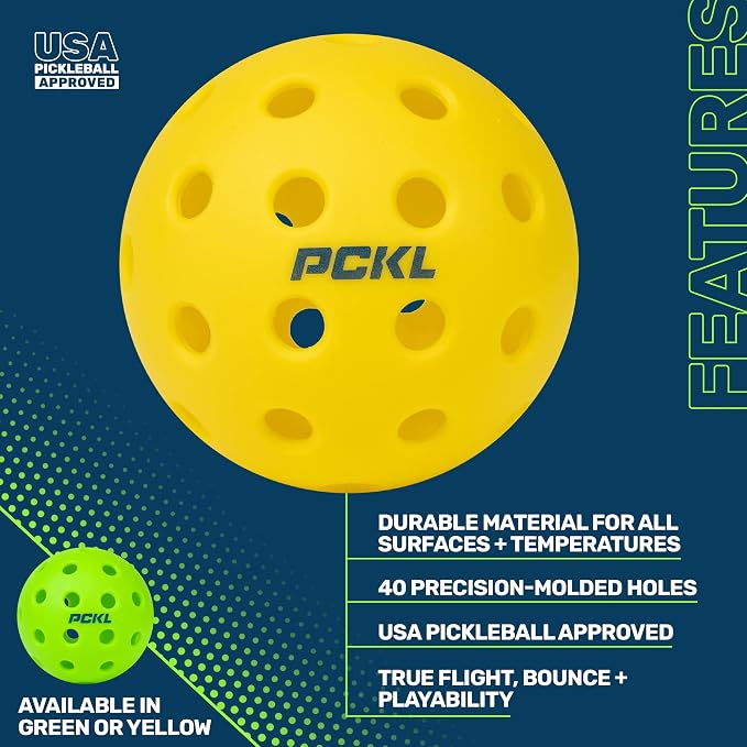 PCKL Optic Speed Pickleball Balls | Choose Indoor or Outdoor Pickleballs | - Image 2